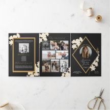 Celebración obituaria de la vida Foto Flores blanc