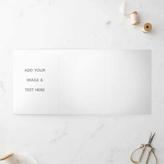 Invitación Tríptica Crea tu propio blanco  (Exterior)