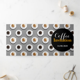 Invitación Tríptica Descanso para el café.