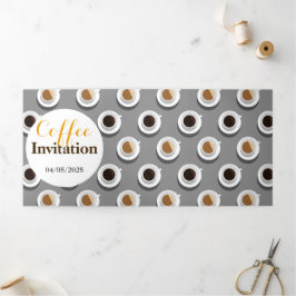 Invitación Tríptica Descanso para el café.