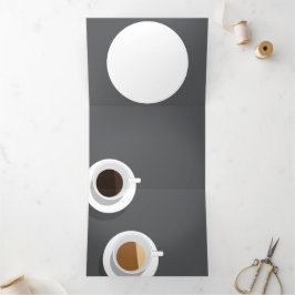 Invitación Tríptica Descanso para el café.