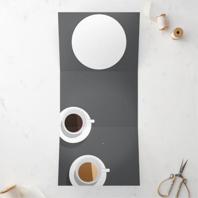 Invitación Tríptica Descanso para el café. (Interior)
