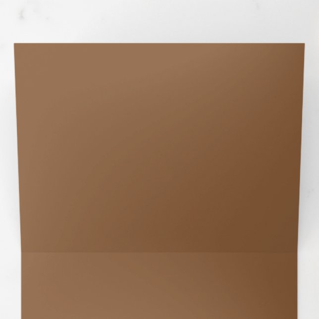 Invitación Tríptica Diseño de fondo marrón rústico de tonos terrosos (Interior primer panel)