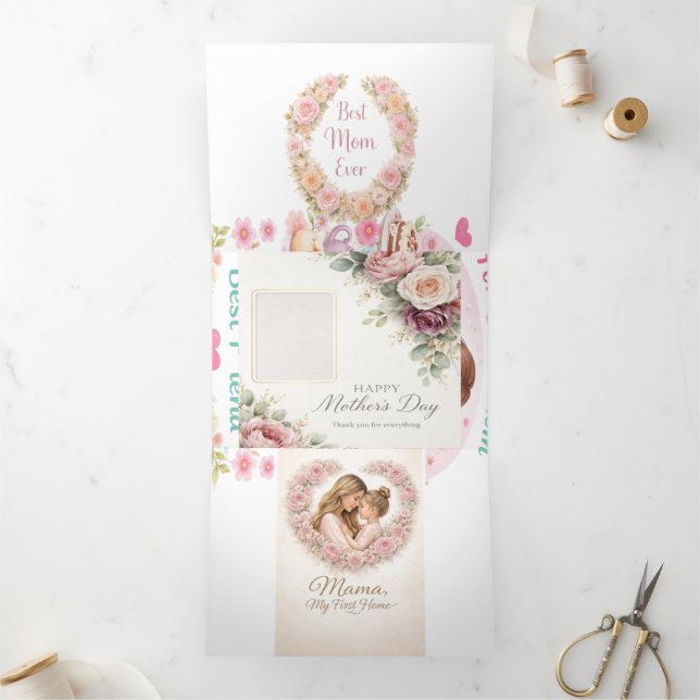 Invitación Tríptica Diseño moderno versátil: colección de hogar y rega (Interior)