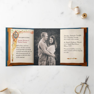 Invitación Tríptica Fairy Tale Boda Photo