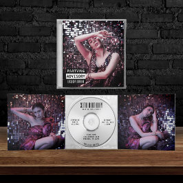 Invitación Tríptica Fiesta de cumpleaños del álbum de música CD