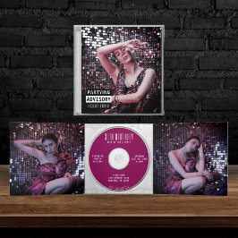 Invitación Tríptica Fiesta de cumpleaños del álbum de música CD