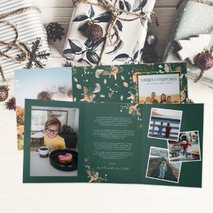 Invitación Tríptica Florales Botánicos de Cítricos de Navidad 7 Foto