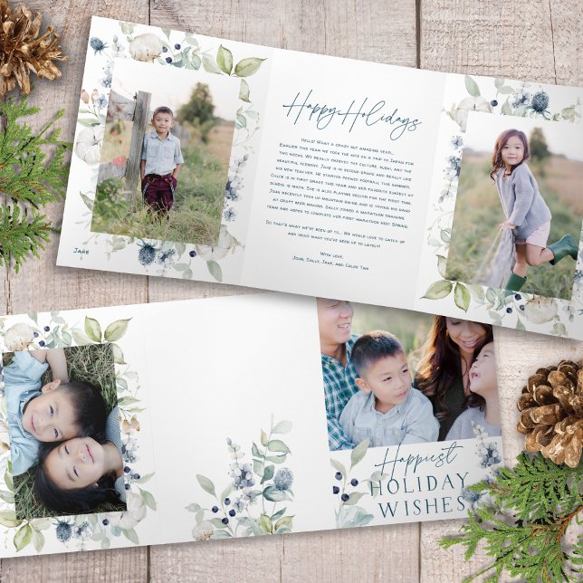 Invitación Tríptica Foliage Navidades de Moda de invierno escarpado 4  (Subido por el creador)