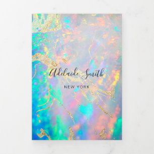 Invitación Tríptica folleto de opal gemstone Tri-Fold