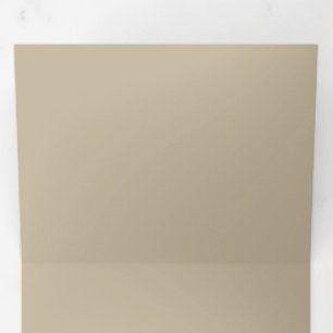 Invitación Tríptica Fondo beige de luz suave Color sólido neutral