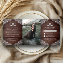 Fotos de bodas de herraduras de madera rústica