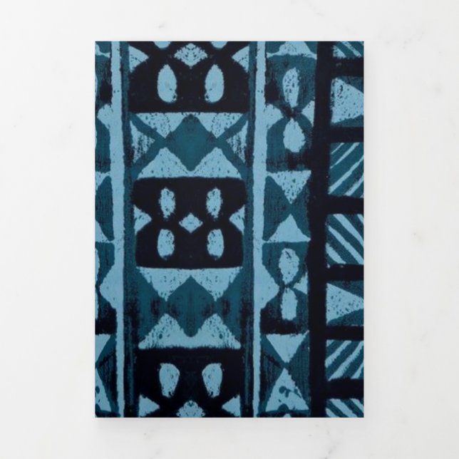 Invitación Tríptica Impresión hawaiana (Foto de portada)