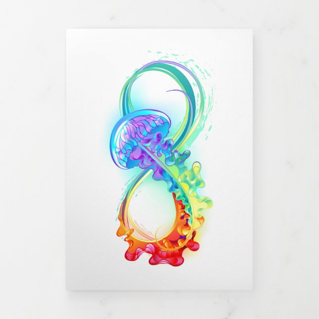 Invitación Tríptica Infinity with Rainbow Jellyfish (Foto de portada)