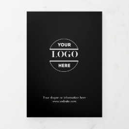 Invitación Tríptica Logotipo comercial y texto moderno - Folleto tripl