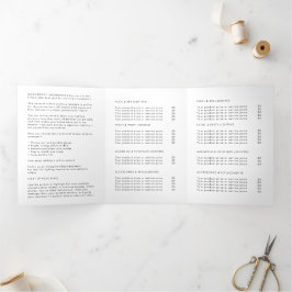 Invitación Tríptica Logotipo comercial y texto moderno - Folleto tripl