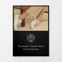 Invitación Tríptica Logotipo comercial y texto moderno - Folleto tripl