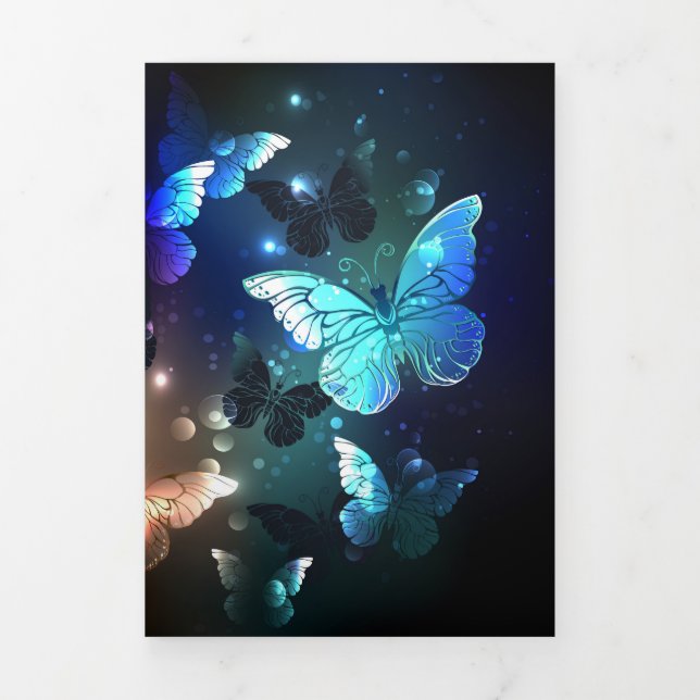 Invitación Tríptica Mariposa nocturna fluida (Foto de portada)