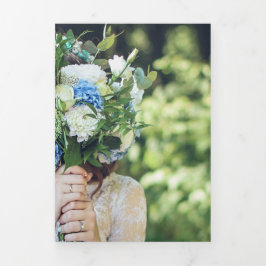 Invitación Tríptica Mínimo y Moda | Boda fotográfica Guardar la fecha