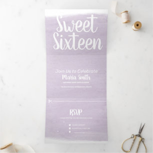 Invitación Tríptica Moderna y dulce 16 acuarela Strokes Photography