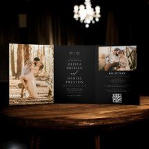 Moderno Boda negro de dos fotos