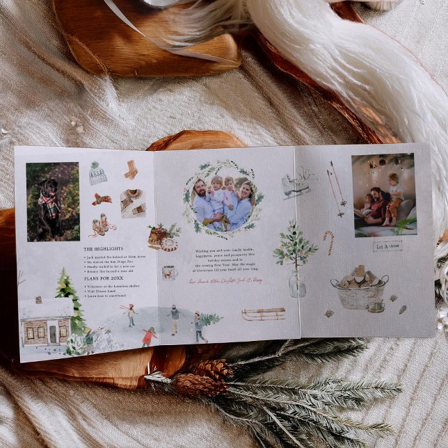 Invitación Tríptica Momentos acogedores de invierno | Fotos de la fami (Subido por el creador)