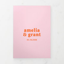 Naranja de tipos de letra retro y Boda fotográfico