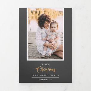 Invitación Tríptica Navidad es Oro GRAY 5 Galería de Fotos Múltiples