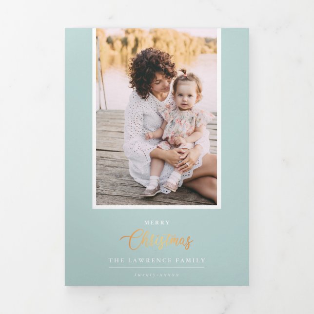 Invitación Tríptica Navidades es oro | Galería multifotografía Mint 5 (Foto de portada)