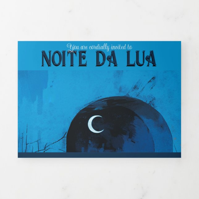Invitación Tríptica noite da lua, noche de baile (Foto de portada)