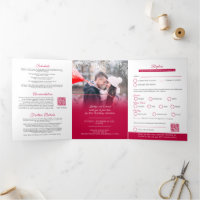 Opción de comida de boda roja de muérdago Código Q