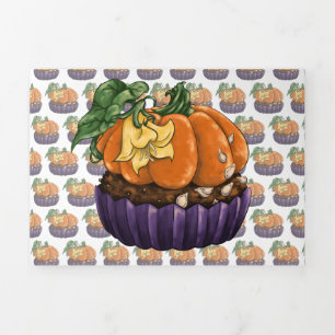 Invitación Tríptica Pastel de calabaza