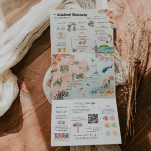 Invitación Tríptica Quintana Roo   Mapa Itinerario de México