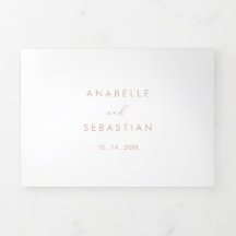 Rosa Boda de caligrafía elegante idílica de oro