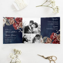 Rosas Rojas de Borgoña Rústicas Foto Bodas Azul Ma