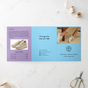 Invitación Tríptica Sencillo negocio de logotipos e imágenes para Pers