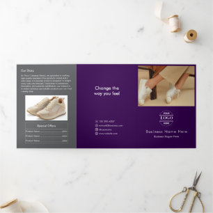 Invitación Tríptica Sencillo negocio de logotipos e imágenes para Pers