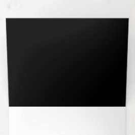 Invitación Tríptica Silhouette de gato negro minimalista