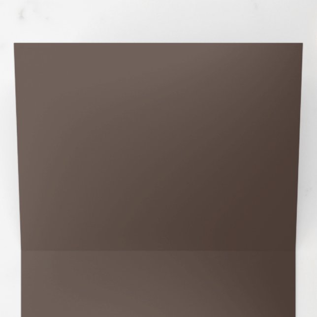 Invitación Tríptica Textura de fondo de marrón chocolate rico (Interior primer panel)