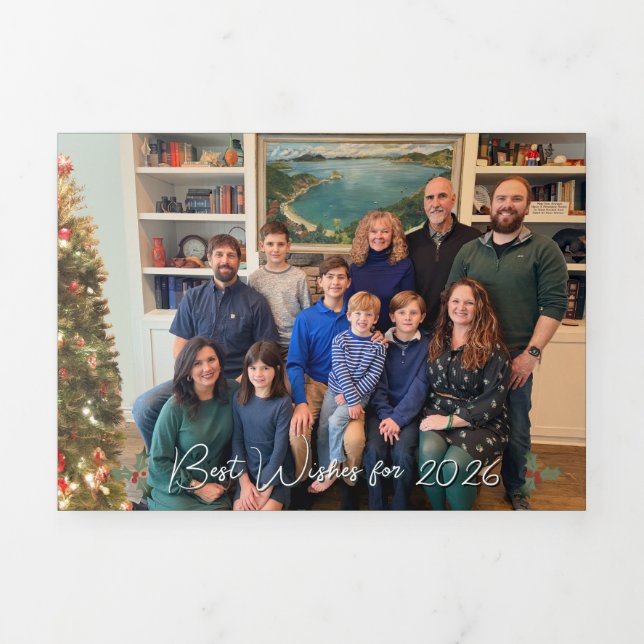 Invitación Tríptica Trifold Letter Fold Invitation (Foto de portada)