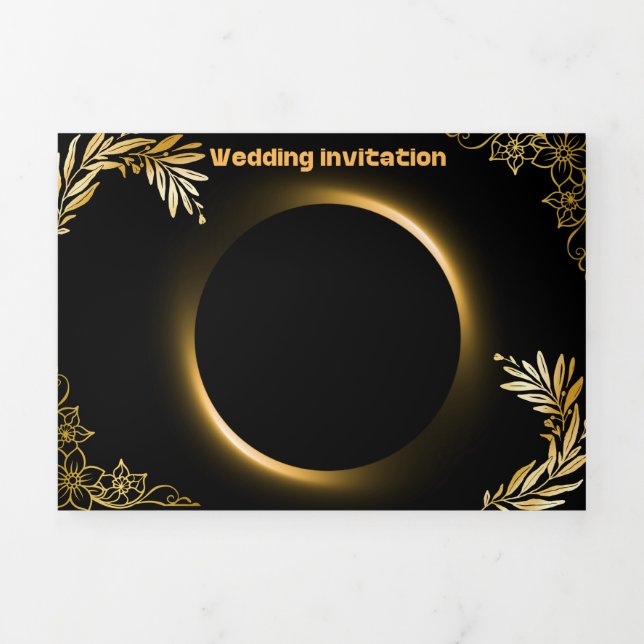 Invitación Tríptica Wedding Card (Foto de portada)