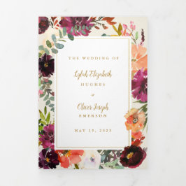 Invitación Tríptica Wild Autumn Bouquet | BODA