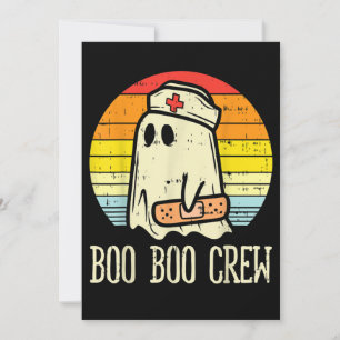 Invitación Tripulación Boo Boo Enfermera Halloween Para Enfer