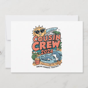 Invitación Tripulación de primos Vacaciones de verano en la p