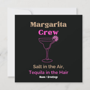 Invitación Tripulación Margarita Sal en el Aire Tequila en el