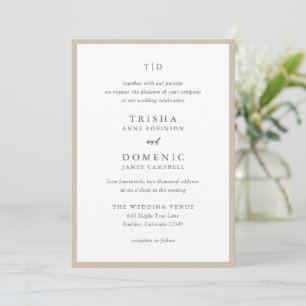 Invitación Trisha Earthy Neutral Boda moderno