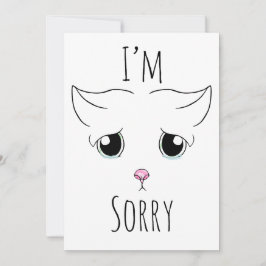 Invitación Triste cara de gato: Lo siento