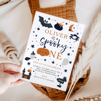 Invitación Triste primer cumpleaños de la Calabaza de Hallowe