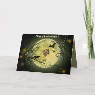 Invitación Tristemente espantado Crow Gory Happy Halloween