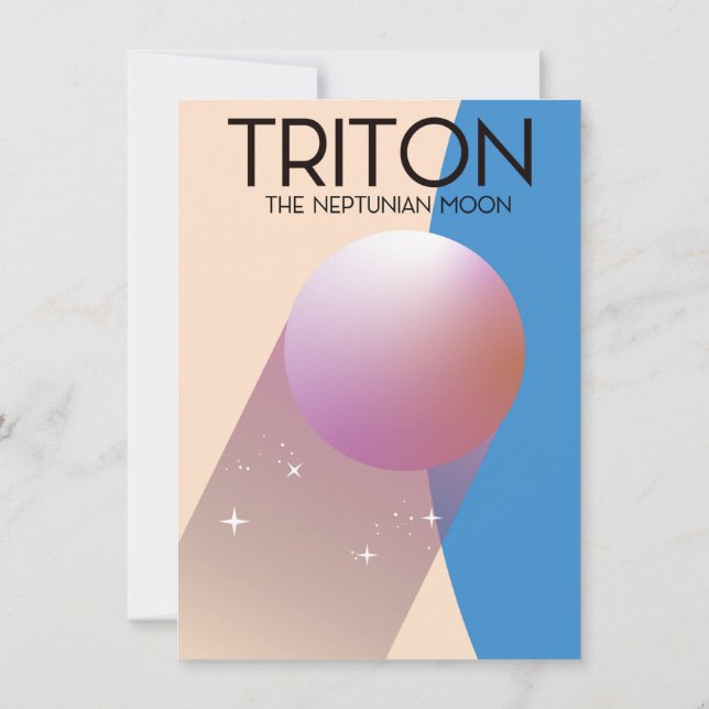 Invitación Tritón - La luna neptuniana (Reverso)